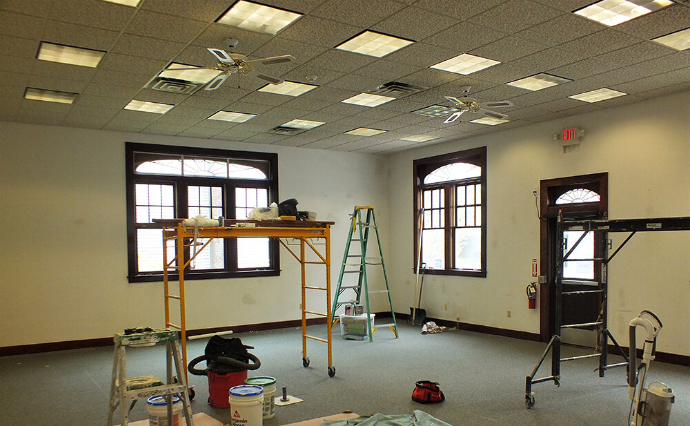 The Annex room at the library is under renovation.